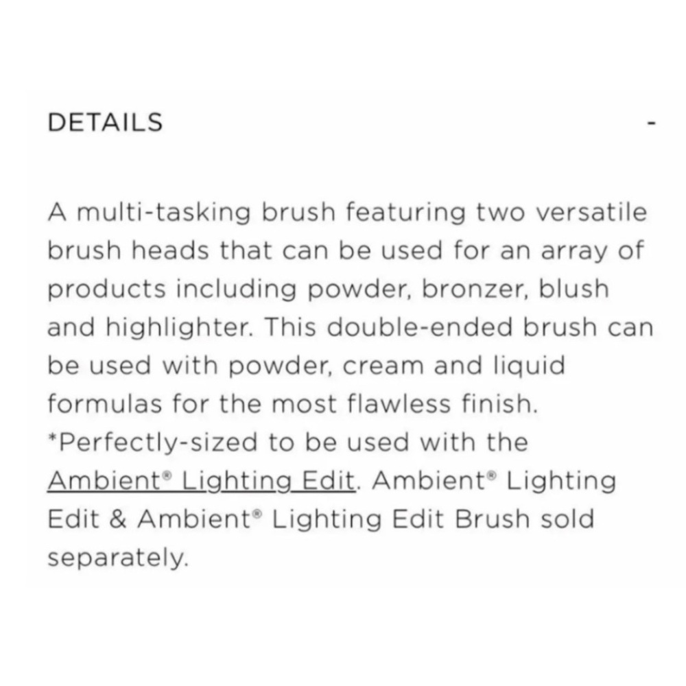 HOURGLASS Ambient Lighting Edit Brush ~NEW~ No Box - Picture 4 of 7